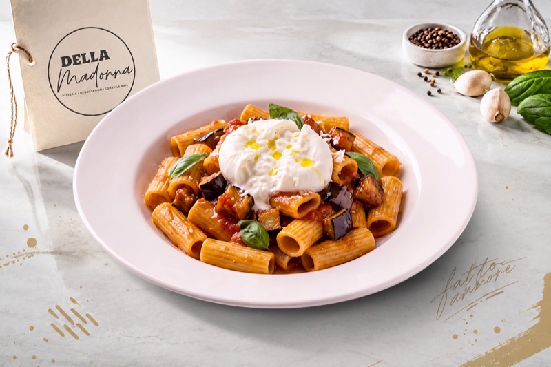Paccheri alla Norma et burrata